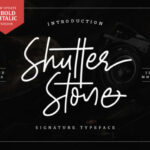 Shutter Stone Font Poster 1