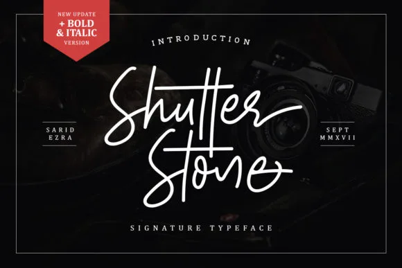 Shutter Stone Font Shutter Stone Font Poster 1