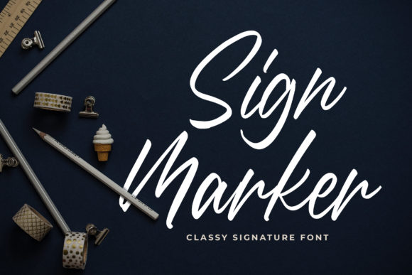 Sign Marker Font Poster 1