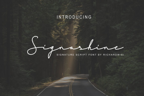 Signashine Font Poster 1