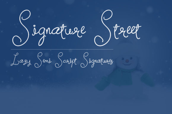 Signature Street Font