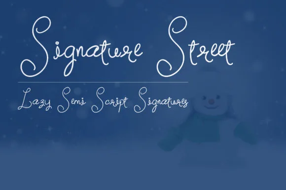 Signature Street Font Signature Street Font Poster 1