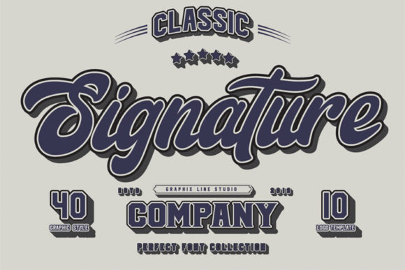 Signature Trio Font Poster 1