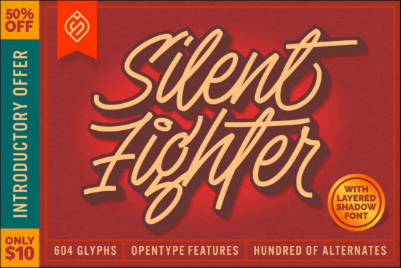 Silent Fighter Font Poster 1
