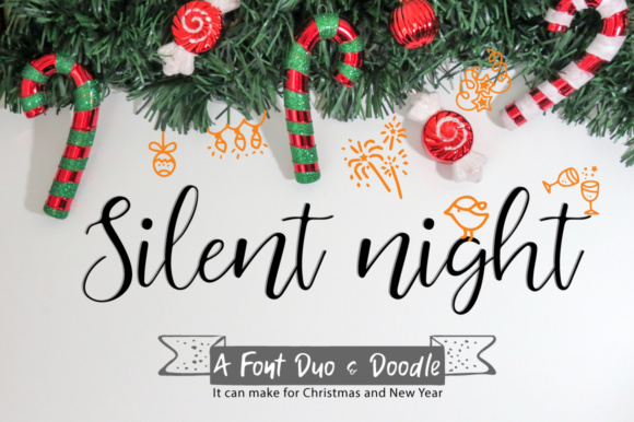 Silent Night Duo Font Poster 1