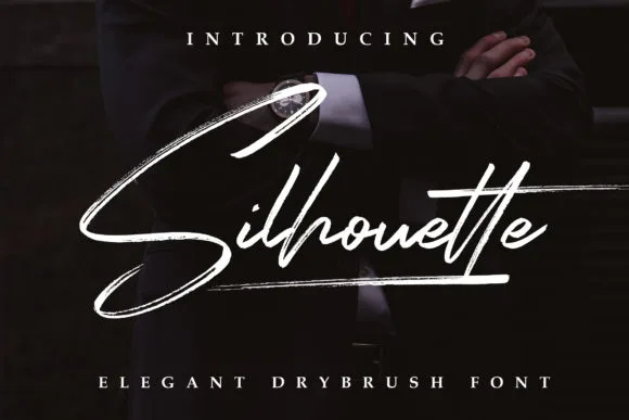 Silhouette Elegant Font Silhouette Elegant Font Poster 1