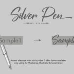 Silver Pen Script Font Poster 5
