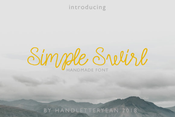 Simple Swirl Family Font Poster 1