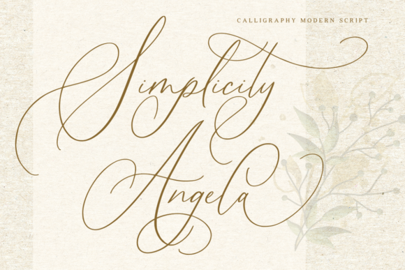 Simplicity Angela Font Poster 1