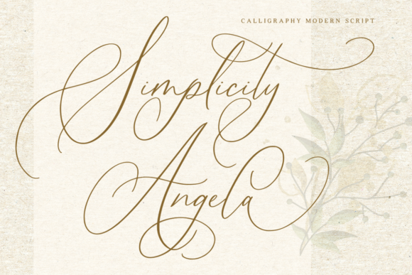 Simplicity Angela Font Simplicity Angela Font Poster 1