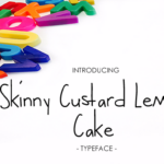 Skinny Custard Lemon Cake Font Poster 1