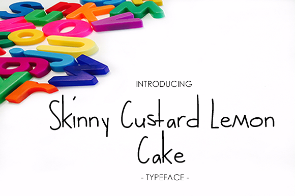 Skinny Custard Lemon Cake Font Poster 1