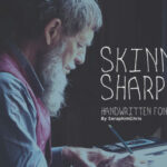 Skinny Sharpie Font Poster 1