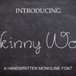 Skinny Word Font Poster 1