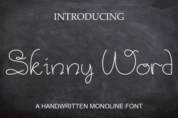 Skinny Word Font Poster 1