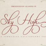 Sky High Script Font Poster 1