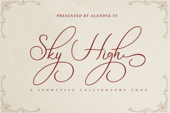 Sky High Script Font Poster 1