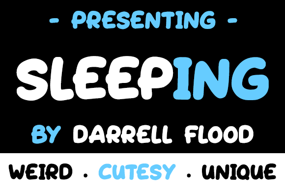 Sleeping Font Poster 1