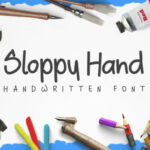 Sloppy Hand Font Poster 1