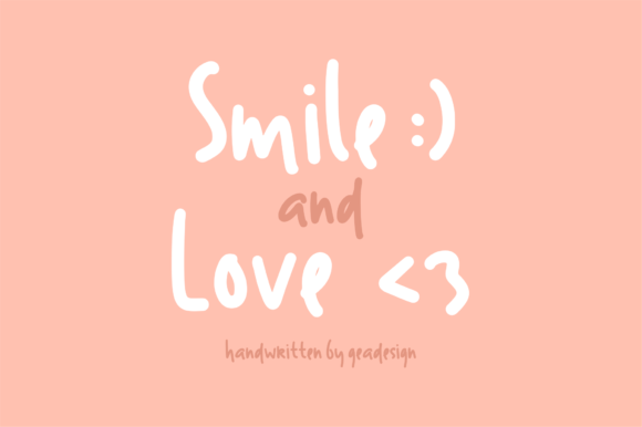 Smile and Love Font Poster 1