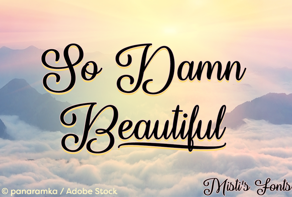 So Damn Beautiful Font Poster 1