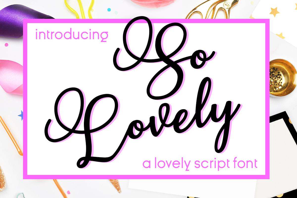 So Lovely Font Poster 1