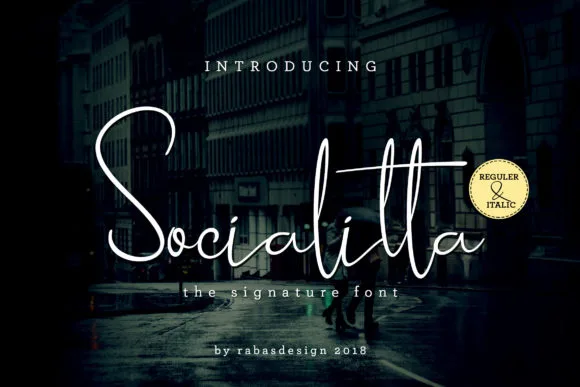 Socialitta Font Socialitta Font Poster 1