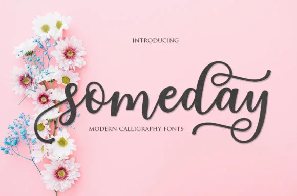 Someday Script Font Poster 1