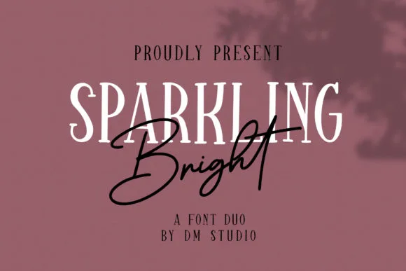 Sparkling Bright Duo Font Poster 1