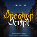 Speakup Script Font Poster 1