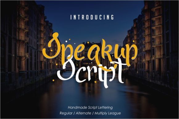 Speakup Script Font Poster 1
