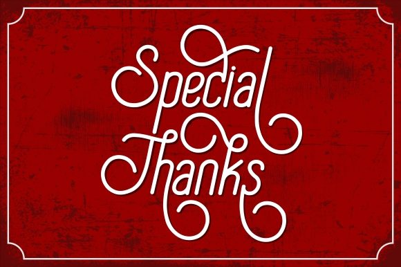 Special Thanks Font Poster 1