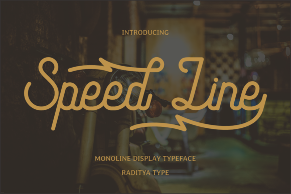 Speed Line Font Speed Line Font Poster 1