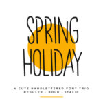 Spring Holiday Font Poster 1