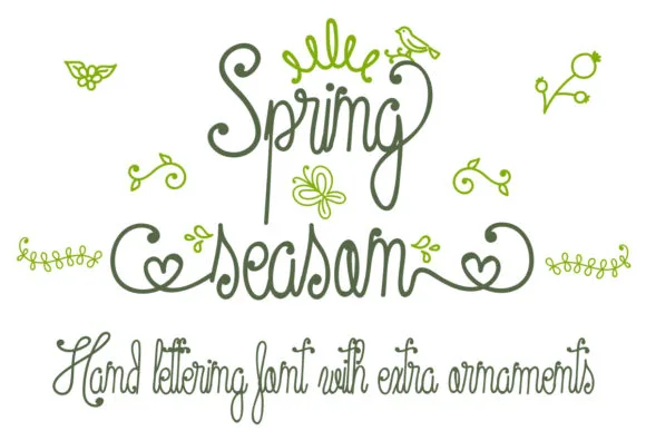 Spring Season Font Spring Season Font Poster 1