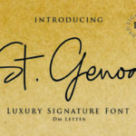 St. Genoa Font Poster 1