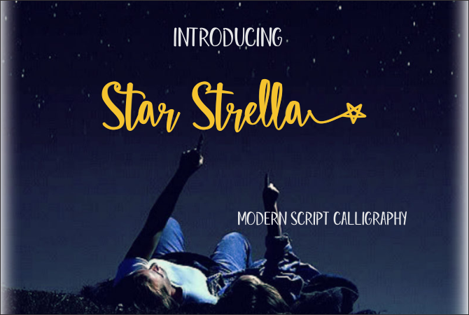Star Strella Font Poster 1