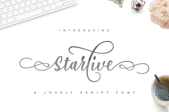 Starlive Script Font Starlive Script Font Poster 1