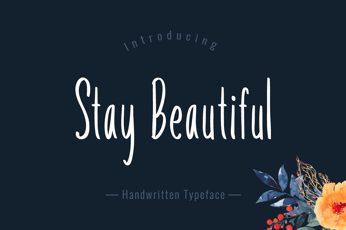 Stay Beautiful Font Poster 1