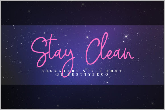 Stay Clean Font Poster 1