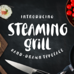 Steaming Grill Font Poster 1