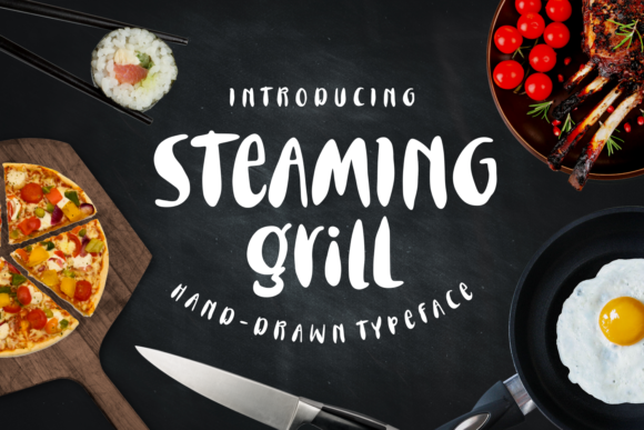 Steaming Grill Font Poster 1