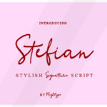 Stefian Script Font Poster 1