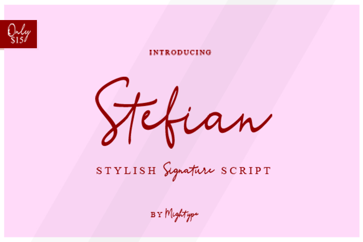 Stefian Script Font Poster 1