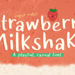 Strawberry Milkshake Font Poster 1