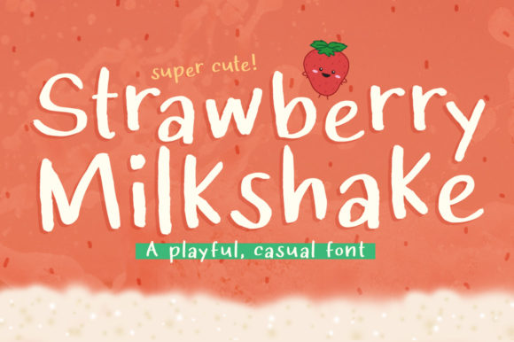 Strawberry Milkshake Font Poster 1
