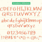 Strawberry Milkshake Font Poster 6