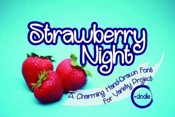 Strawberry Night Font Poster 1