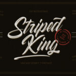 Striped King Font Poster 1