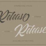 Striped King Font Poster 2
